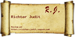 Richter Judit névjegykártya